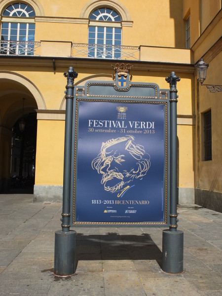 I took this picture in front of Teatro Regio di Parma during my visit to Parma last June